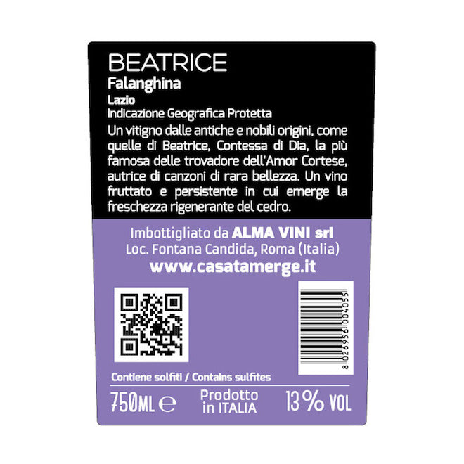 "Beatrice" Falanghina Lazio IGP - 750ml