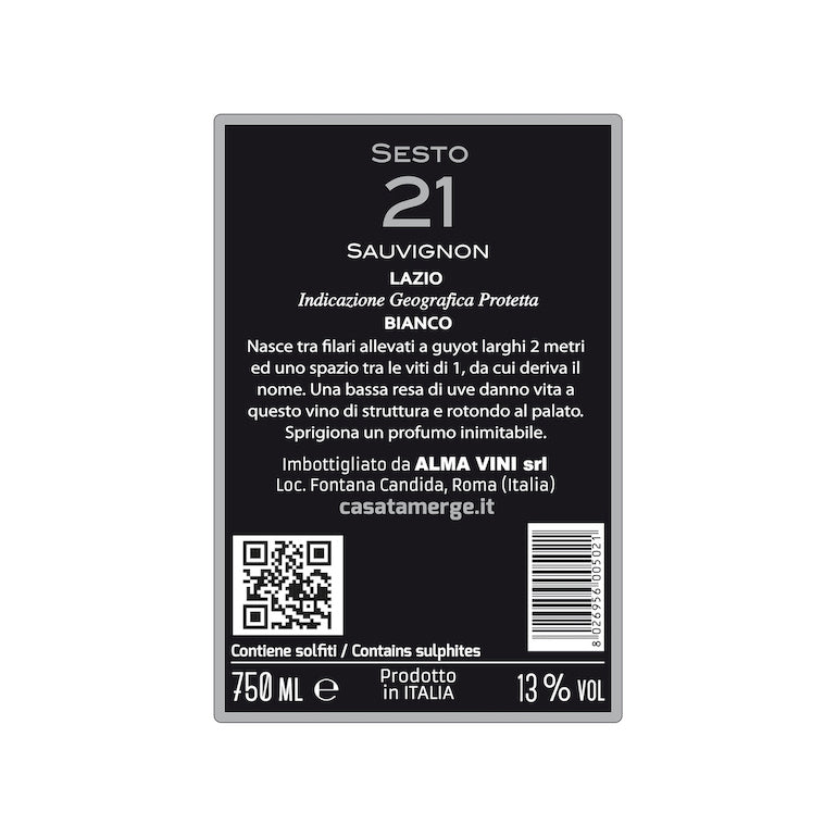 Sesto 21 Sauvignon IGP Lazio 750 ml