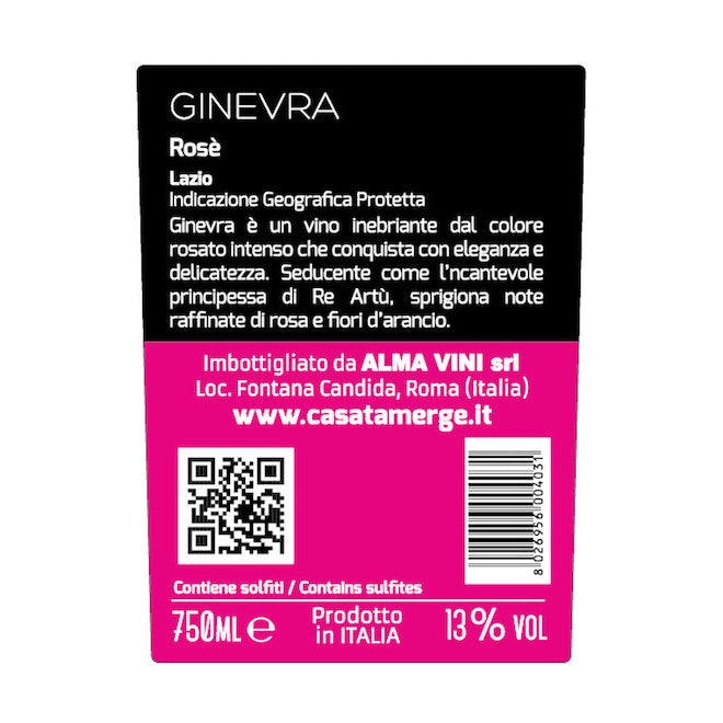 
                  
                    "Ginevra" Rosé IGL Lazio - 750ml
                  
                