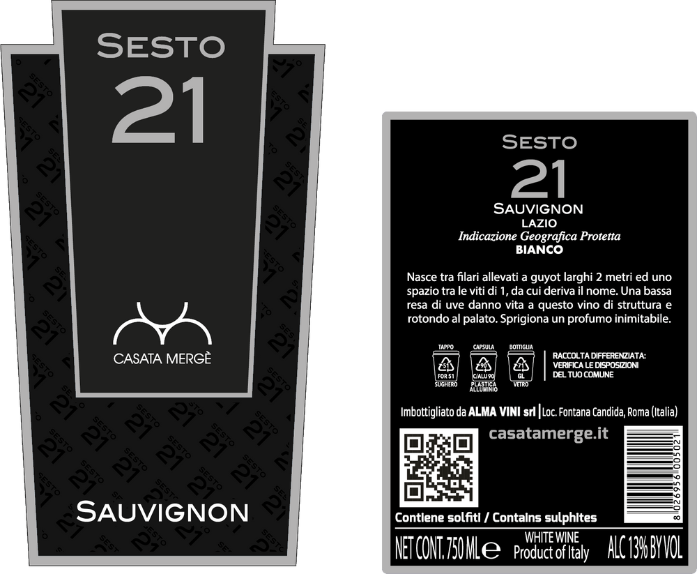 
                  
                    Confezione Natalizia 2 bottiglie "Pluripremiata" Sesto 21  Syrah - Sauvignon Blanc
                  
                