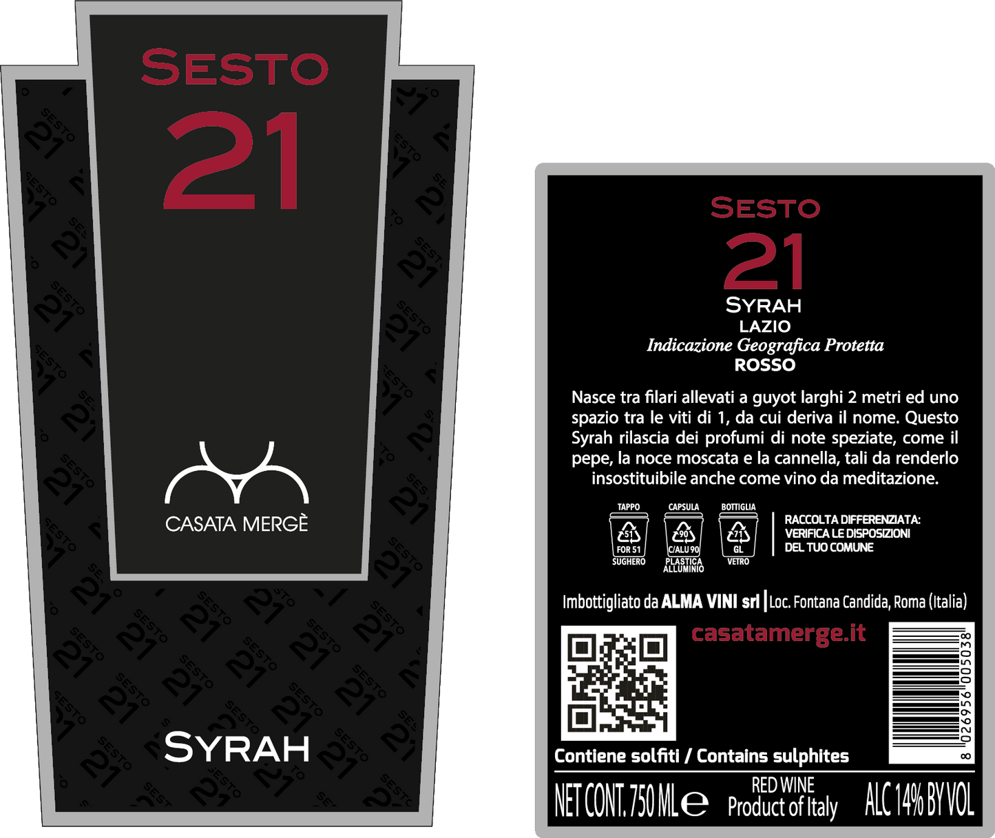 
                  
                    Confezione Natalizia 2 bottiglie "Pluripremiata" Sesto 21  Syrah - Sauvignon Blanc
                  
                